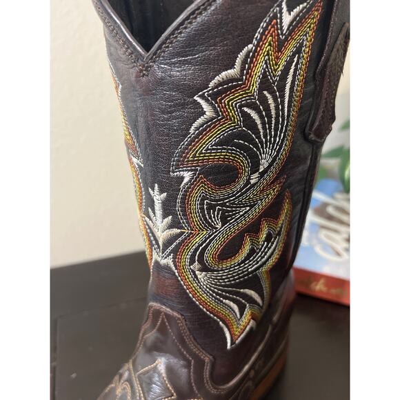 Korwin Men's Bull Rider Leather Cowboy Boots NIB - Picture 6 of 9